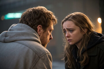 Close-up of a troubled man. Family. Mental strain. Financial hardship. Stress. Mental health program. Mental health.