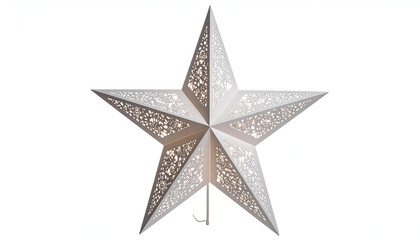 Illuminated star decoration with intricate patterns, perfect for festive occasions and holiday lighting