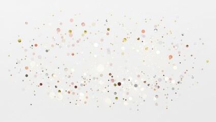 Fototapeta premium White background with a lot of gold and pink dots