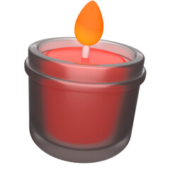Spa Candle 3D Illustration