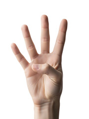 [Generative AI] 네 손가락을 펼친 손 제스처로 표현한 숫자와 의사표현