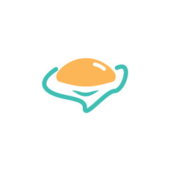 beauty smile egg logo business food design