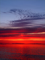 Beautiful colors reflect off Lake Superior in northern Michigan