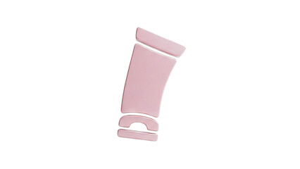 Pink Tube Icon on White Background