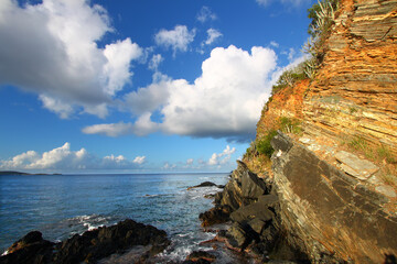 Rugged Tortola Coastline in the Caribbean
