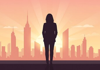 Sunrise Silhouette: City Dreams