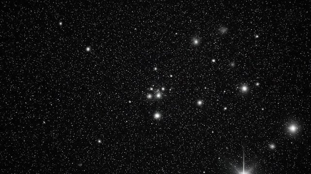 Glittering Celestial Display of White Stars Against a Black Background Forming Brilliant Constellations