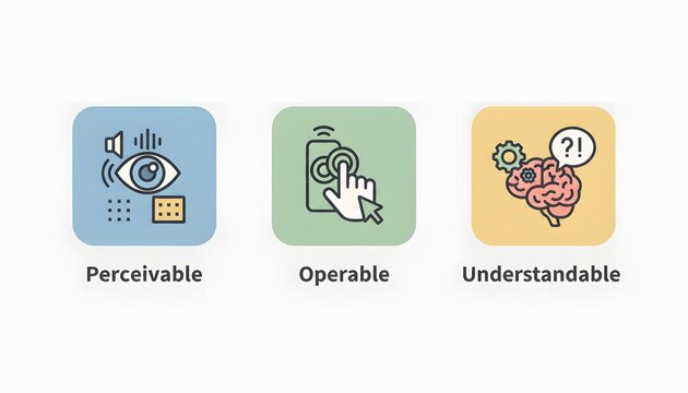 Visual Representation of Accessible Design Principles: Perceivable, Operable, and Understandable Interfaces for Inclusive Digital Experiences