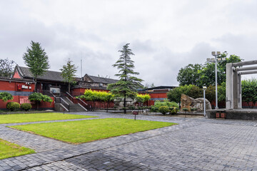 The landscape of the Kaiyuan Temple in the ancient city of Zhengding, Hebei Province	