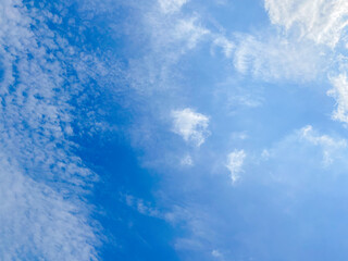 Obraz premium Beautiful blue sky with clouds. Cloudy blue sky background.