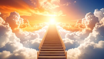 Heavenly stairs to sunrise