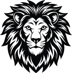 Fototapeta premium Lion Head Logo Icon Vector Powerful Lion Face Symbol for Branding Mascot Emblem and Graphic Design
