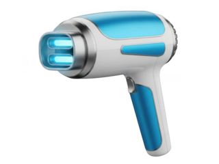 Ipl hair removal device with blue accents and white body