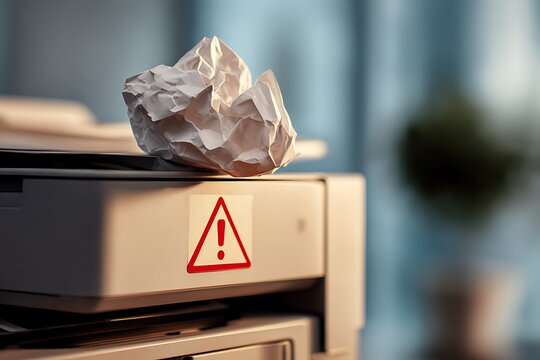 printer showing paper jam - Powered by Adobe