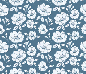Japanese Sweet Bloom Vector Seamless Pattern