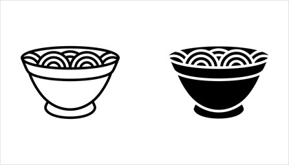 noodles icon set, on white background.