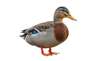 Mallard duck isolated on a white background