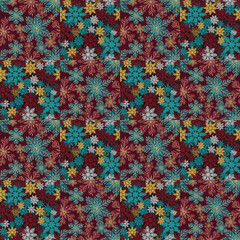 カラフルな雪の結晶