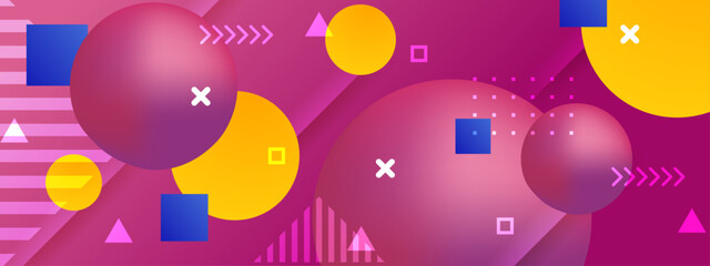 Fototapeta premium A modern abstract background with overlapping gradients geometric shapes