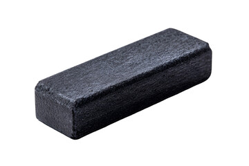 Industrial charcoal block workshop product photography studio close-up material texture