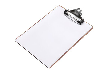 Clipboard with blank paper for notes office space document type minimalist environment top-down view organization concept