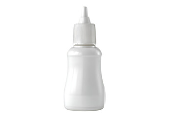 Applying adhesive with precision crafting projects at home glue bottle on white background creative environment close-up view
