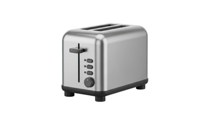 Modern Silver 2-Slice Toaster with Sleek Controls