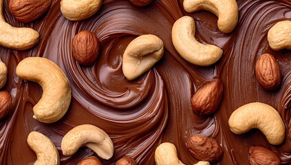 Peanut butter photo background with copy space, peanuts