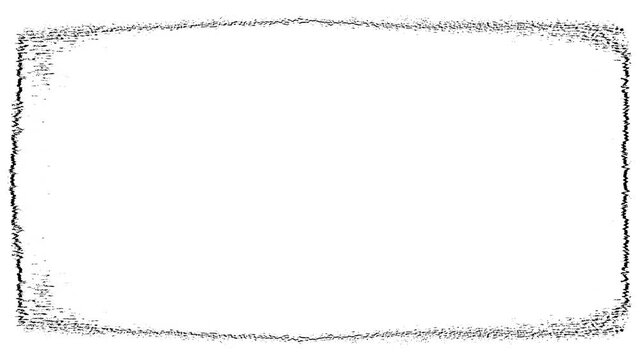 Dry Brush Grunge Frame Overlay,Abstract distressed white border animation with rough dry brush edges.Textured grunge frame loop 