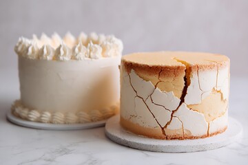 a smooth frosted cake