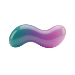 Abstract colorful blob isolated on transparent background