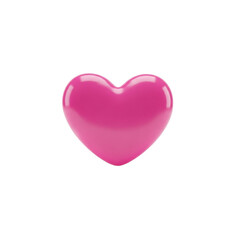 Obraz premium 3D shiny red and pink heart shapes isolated on white background as a romantic illustration for Valentine's Day love and wedding design