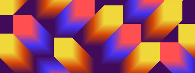 Modern Abstract Geometric Shape Pattern with Subtle Lighting