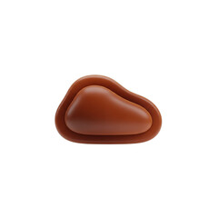 Rich, melted chocolate isolated on transparent background
