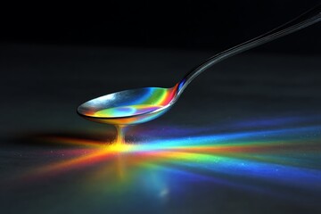 spoon scooping up a glowing rays