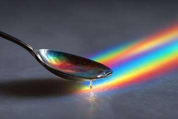 spoon scooping up a glowing rays