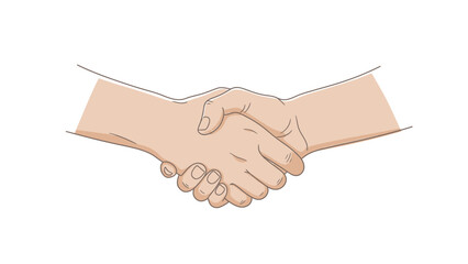 Two hands shaking in a friendly handshake gesture.