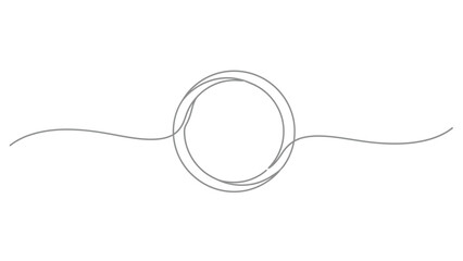 Abstract Circle Line Art with Flowing Lines.
