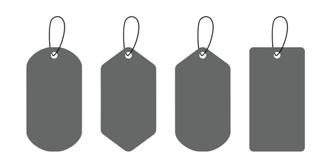 Price tag icons in various shapes