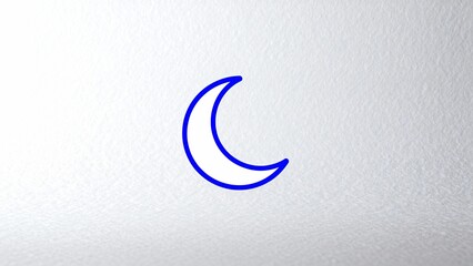 Obraz premium BlueCrescentMoonDrawing