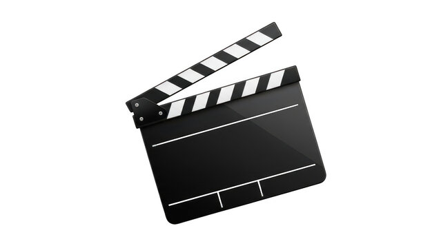 Black film clapperboard ready for action