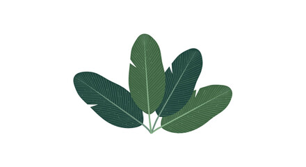 Obraz premium A bundle of lush green tropical leaves with a textured pattern and speckled details.