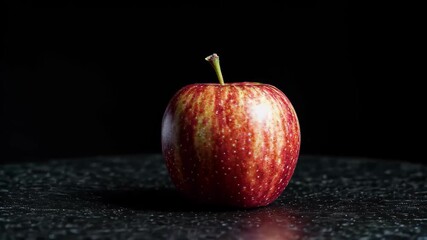 Close-up of striped apple