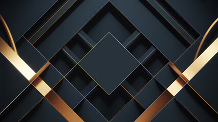 Black And Gold Geometric Luxury Abstract Pattern