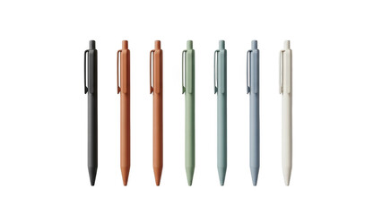 Collection of modern colored pens