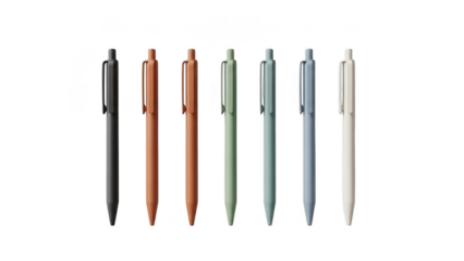 Collection of modern colored pens