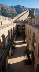 Fototapeta premium The Historic Fortress of Klis Croatia: A Stunning Architectural Masterpiece and Ancient Defense