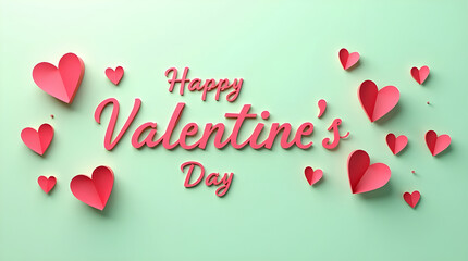 Valentines Day background with hearts. The concept of Valentines Day, 14th February