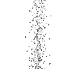 Colorful confetti stream falling vertically on a clean white background for celebration themes isolated on white background