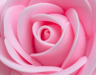 Close-up of a delicate pink flower's petals, spiraling inward